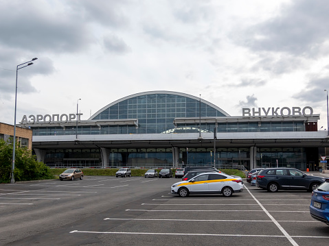MOSCOW, RUSSIA - NOVEMBER 20: Vnukovo International Airport old terminal on November 20, 2019 in Moscow, Russia.