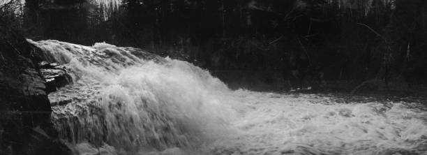 Kwastichewan Falls on the Grass river in Manitoba, Canada  - 1923
