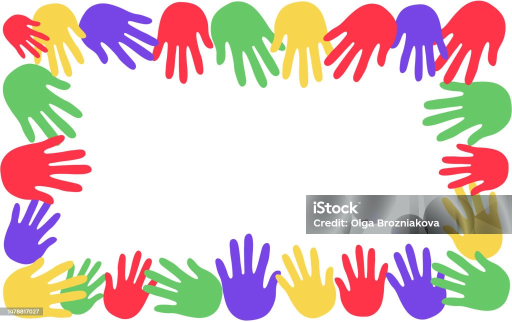 Multiple Hand Frame Hands Palms Frame Stock Illustration - Download Image Now - A Helping ...