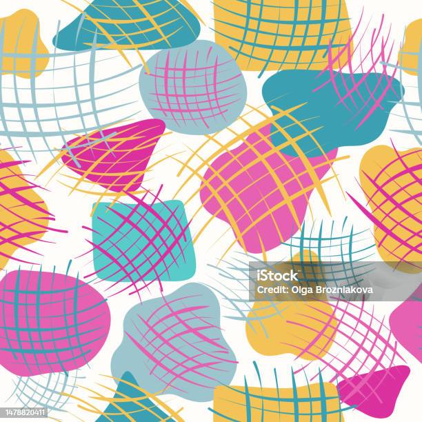 Spot Line Patterns Lines And Colored Spots Pattern Stock Illustration - Download Image Now ...