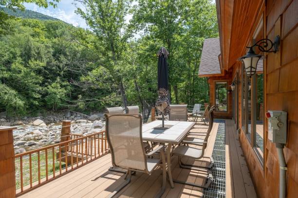 istock Contemporary and rustic house by the river 1478823189
