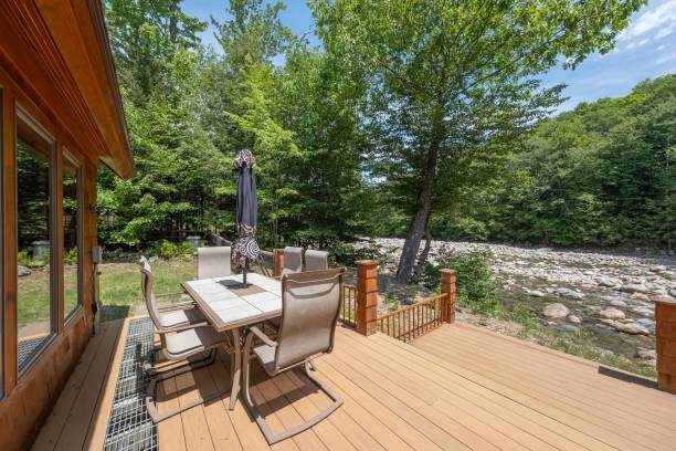 istock Contemporary and rustic house by the river 1478823421