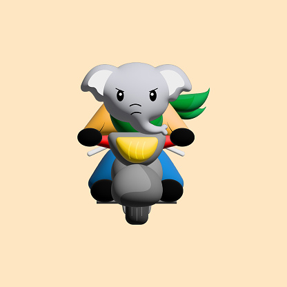 Cute 3D Character Elephant Toy