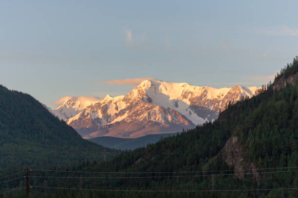 istock Beautiful winter landscape with snow covered mountain peaks 1478828697