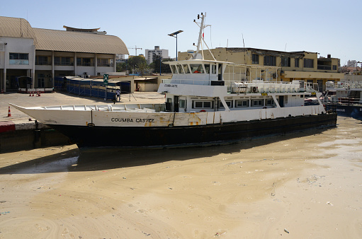 Dakar, Senegal: Gorée Island ferry waits for passengers at the maritime terminal, the Coumba Castel - Autonomous Port of Dakar (PAD)