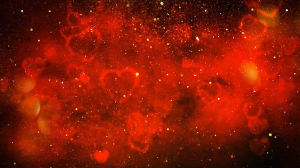istock Valentine Hearts Sparkling Red Background 1478834495