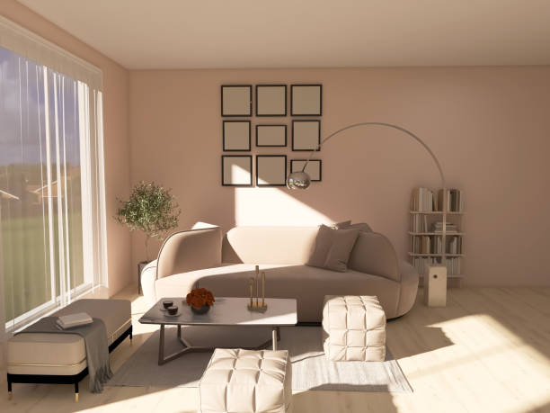 istock Living room interior, 3d render, 3d illustration 1478840850