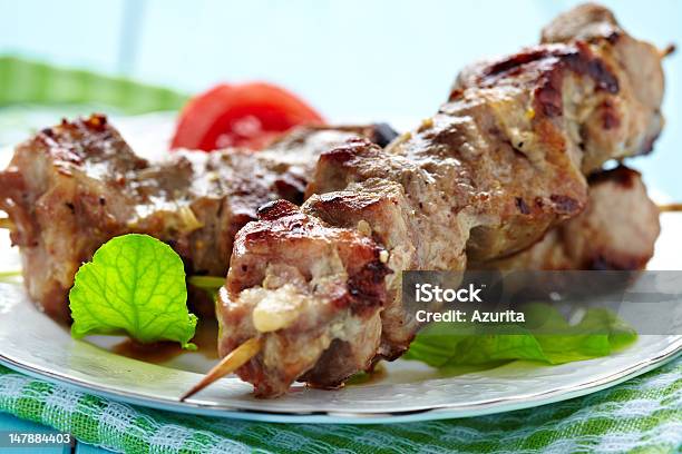 Grelhado Shish Kebab - Fotografias de stock e mais imagens de Assado - Assado, Carne, Carne de Porco