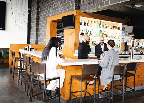 3d render of restaurant cafe bar interior