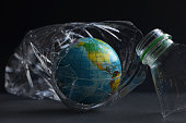 Globe in plastic bottle