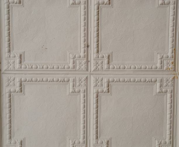 istock Old fashioned vintage building design and architectural feature in use in Australia is pressed tin ceilings from Victorian era 1478864055