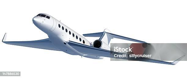 Highend Business Jet Taking Off Stock Photo - Download Image Now - Corporate Jet, Cut Out, Commercial Airplane