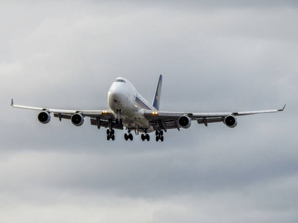 싱가포르항공 화물 b747 - boeing 747 뉴스 사진 이미지