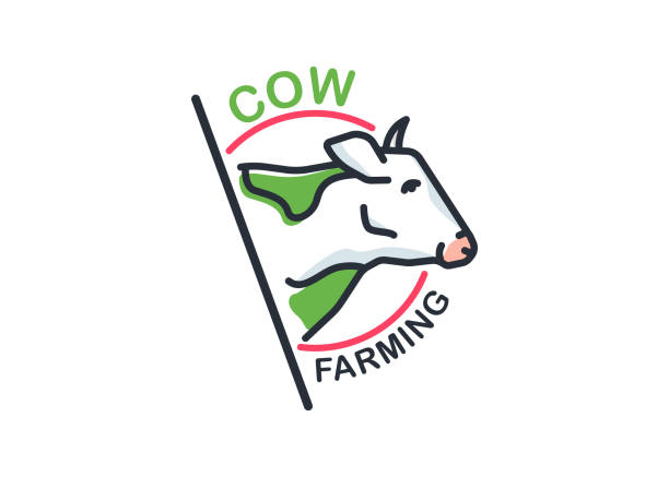 istock Vector cow illustration isolated on white background. Milk, dairy, farm product design element. 1478868224