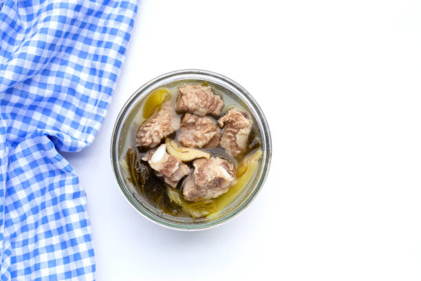 istock Pork rib soup with pickled cabbage or mustard greens 1478868588