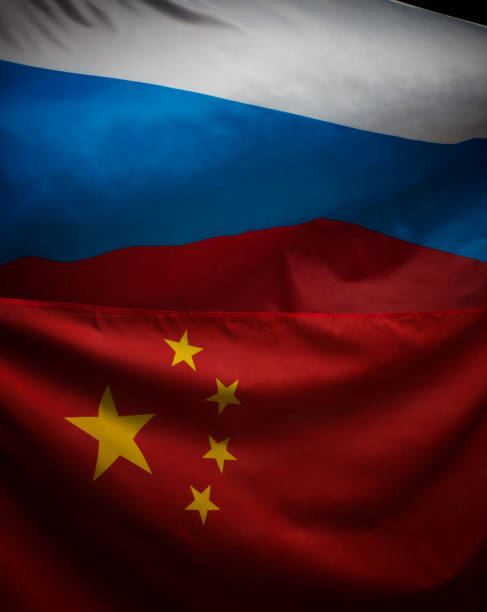 istock Flags of China and Russia 1478880775