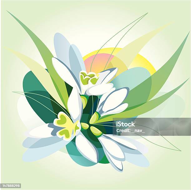 Ilustración de Abstract Vector Fondo Con Snowdrops y más Vectores Libres de Derechos de Amor - Sentimiento - Amor - Sentimiento, Blanco - Color, Burbuja