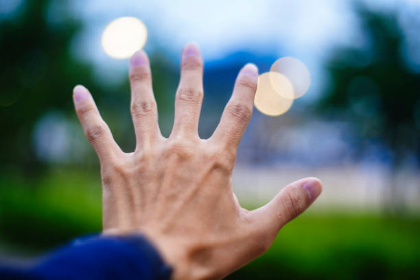 istock Blur landscape and male hand 1478889325