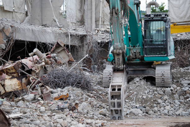 istock Demolition site of heavy machinery and construction 1478890341