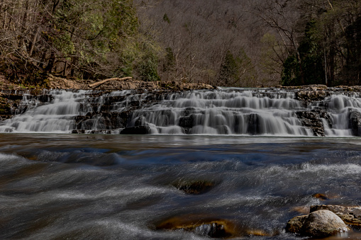 Appalacian Mountain Stream and Autumn Foliage. Great Smoky Mountains National Park, Tennessee