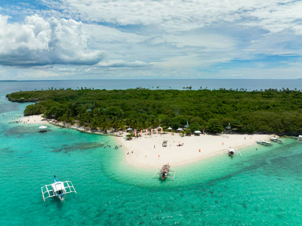 istock Seascape with tropical island. 1478896371