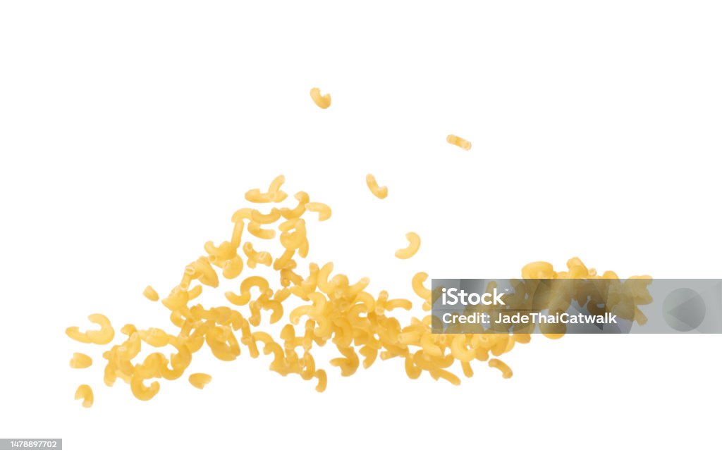 Exploding Pasta Macaroni Flying Explosion Yellow Macaronis Pasta Float Explode Abstract ...