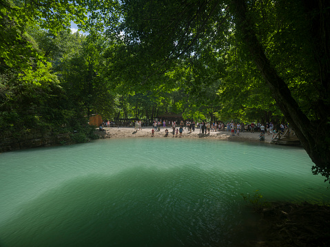 Tatlica, Sinop, Turkey. 15 July, 2021. Erfelek or Tatlica waterfalls recreation area. Picnic and excursion area.
