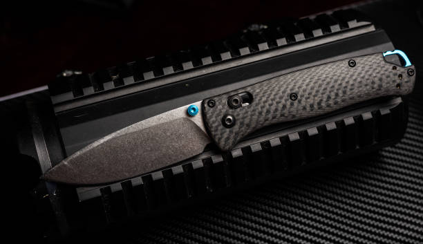 istock Tactical EDC carbon fiber handle folding pocket knife 1478911100