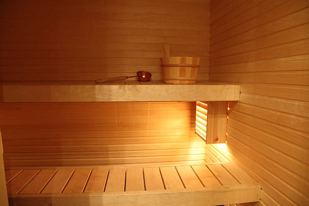 istock Modern Finnish sauna 147891417