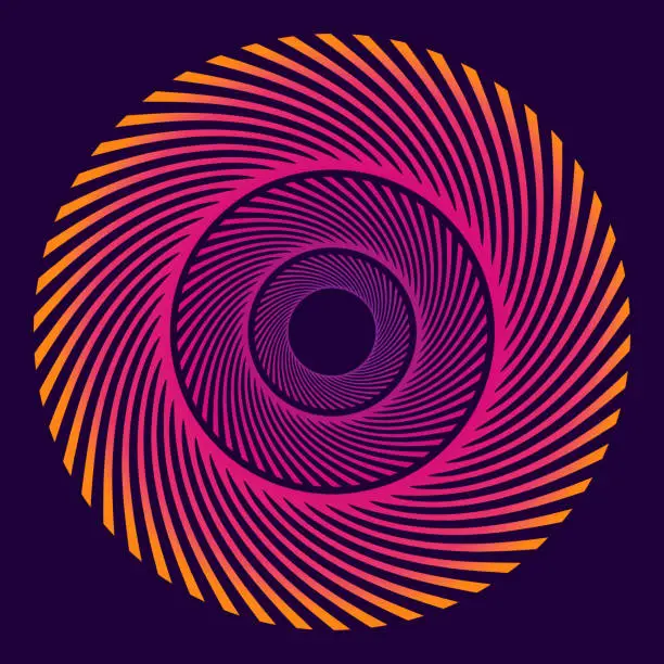Vector illustration of Spiral halftone pattern