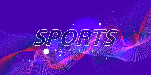 Vector illustration of Retro abstract geometric sport background.