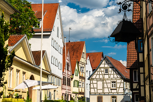 Traditional architecture of Bad Wimpfen near Heilbronn in the Baden-Wurttemberg region of southern Germany