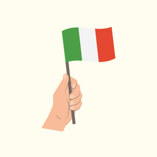 illustrazioni stock, clip art, cartoni animati e icone di tendenza di bandiera d'italia - bandiera italiana
