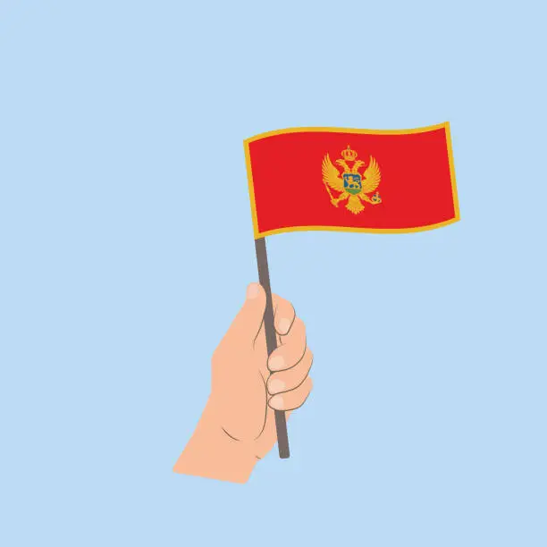 Vector illustration of Flag of Montenegro