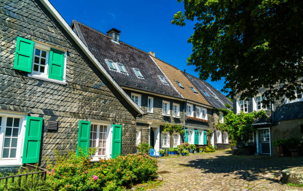 Historic slate houses in Solingen-Grafrath, Germany
