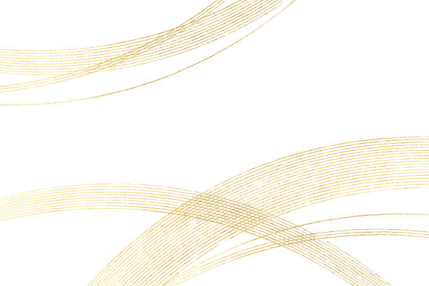 мазок кисти, золотой фоновый материал (аннотация) - новогодний фон stock illustrations
