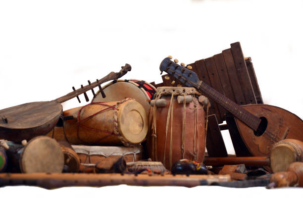 Variation of ethnic drums and flutes