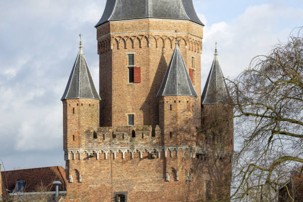 istock Enchanted medieval brick architecture of entrance tower 1478940441