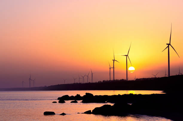 istock Wind farms on a steep seashore 1478946421