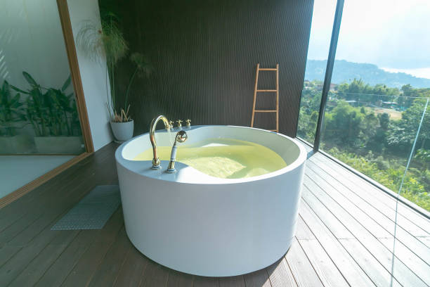 istock hot tub tub with mountain view 1478950700