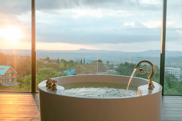 istock hot tub tub with mountain view 1478950707