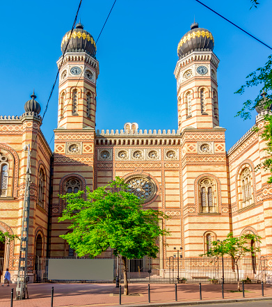 Dohany synagogue (largest in Europe) in center of Budapest, Hungary