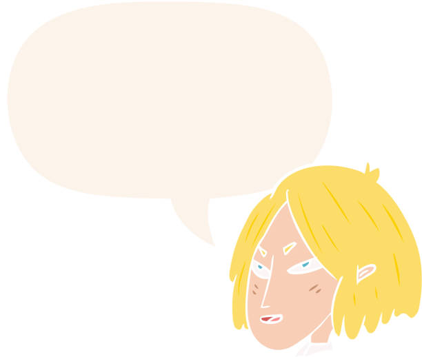 istock cartoon woman with speech bubble in retro style 1478983337