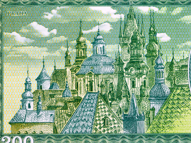 istock Prague city view from money 1478993828