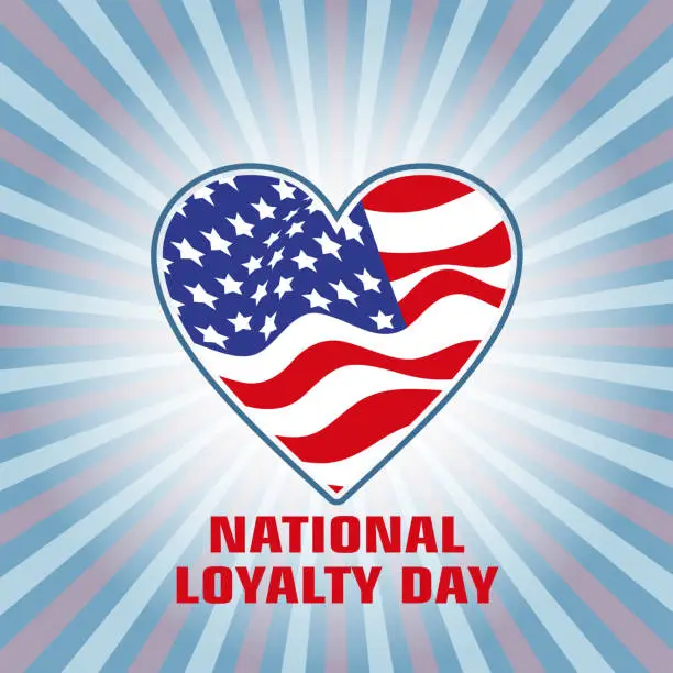 Vector illustration of Loyalty Day in the United States, a day for the reaffirmation of loyalty to the United States and for the recognition of the heritage of American freedom''' modern background illustration