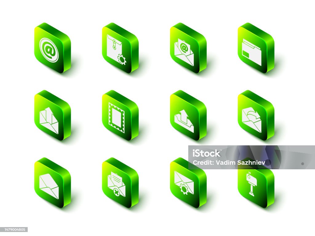 Outgoing Inbox Icon Set Envelope Setting Mail And Email Document Folder Outgoing Box Upload ...