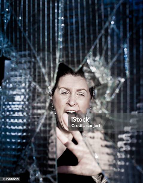 Screaming Young Woman By The Window Stock Photo - Download Image Now - Screaming, Shouting, Women