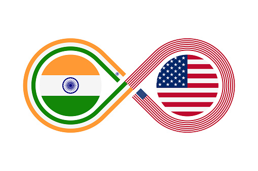 unity concept. hindi and american english language translation icon. vector illustration isolated on white background