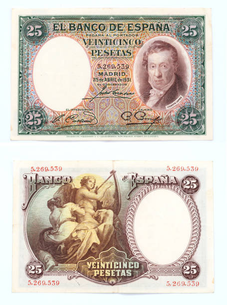 istock Spanish old banknote of 25 pesetas printed in 1931 1479011106