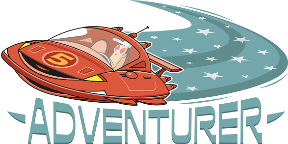 Easy editable 
spaceship vector illustration.
All elements was layered seperately...